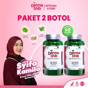 【Package 2】Dermathib Suplemen Acne Treatment dan Bekas Jerawat Wajah Gatal Berjerawat Muka Beruntusan Hitam Perawatan Berminyak