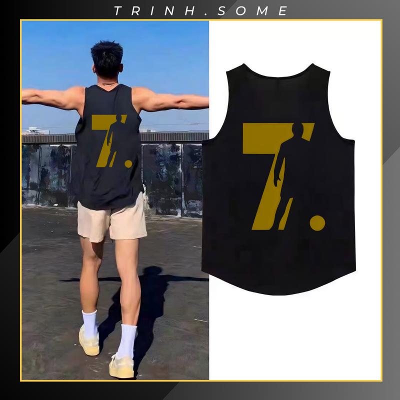  Áo Ba Lỗ Thể Thao Nam Áo Tanktop Sport Cổ Tròn Sát Nách Thoáng Khí Nhanh Khô In Số 7 Hình Lưng Cá Tính Trẻ Trung Phù Hợp Các Fan Bóng Đá Bóng Rổ Gym Thể Hình. Mã: BL 