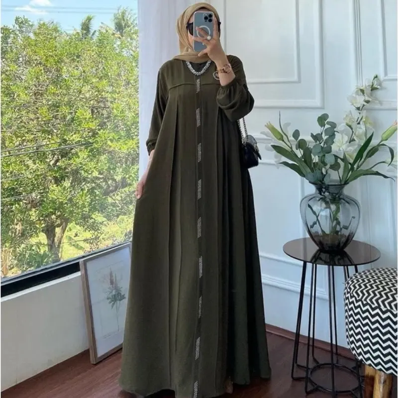 Gamis Maxi Cricle Airflow gamis wanita premium Muslim Crinkle dasar 1