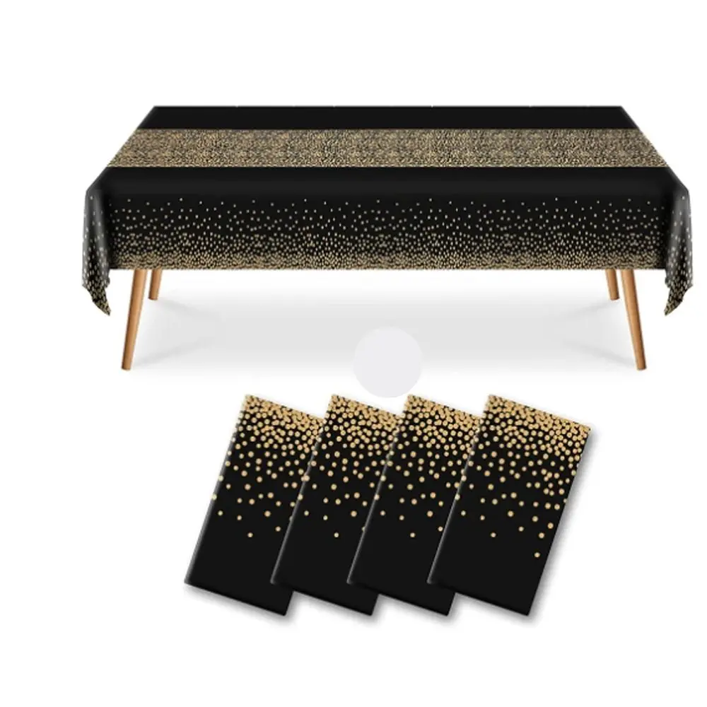 Waterproof Oilproof Disposable Polka Dot Pattern Table Decor Plastic Tablecover Table Runner Tablecloth Picnic Cloth
