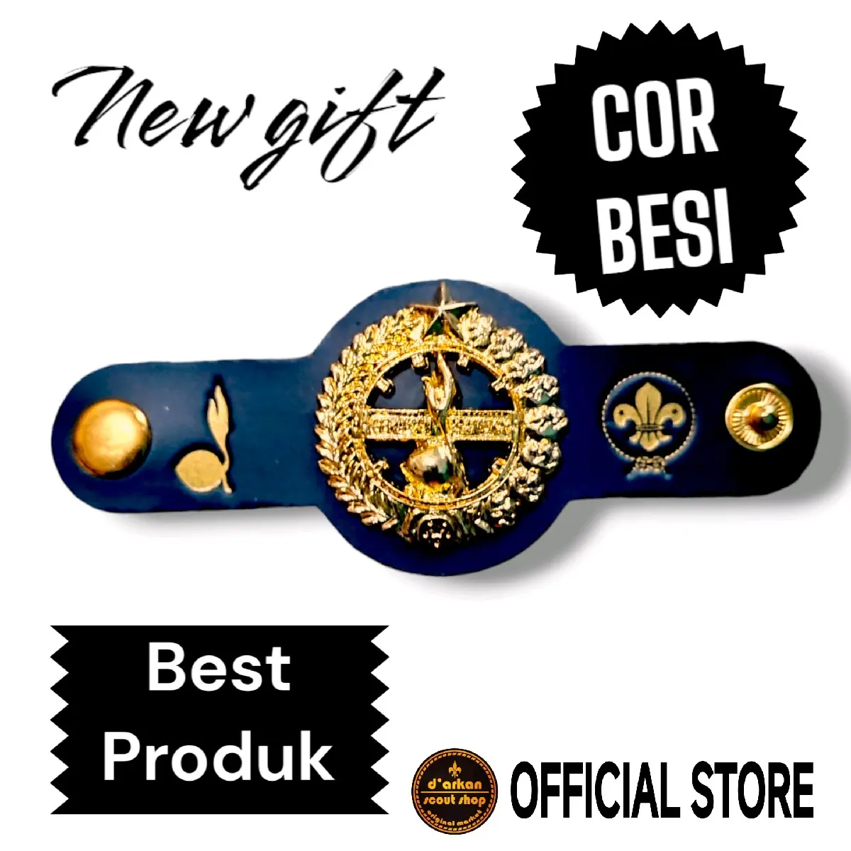 Ring hasduk pramuka pembina logam warna Emas Elegan Aksesoris RING KACU PRAMUKA Seragam Clips