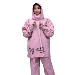 Jas Hujan Hodie Terbaru Setelan Jaket Celana anti rembes sudah SealPress bahan pvc Premium