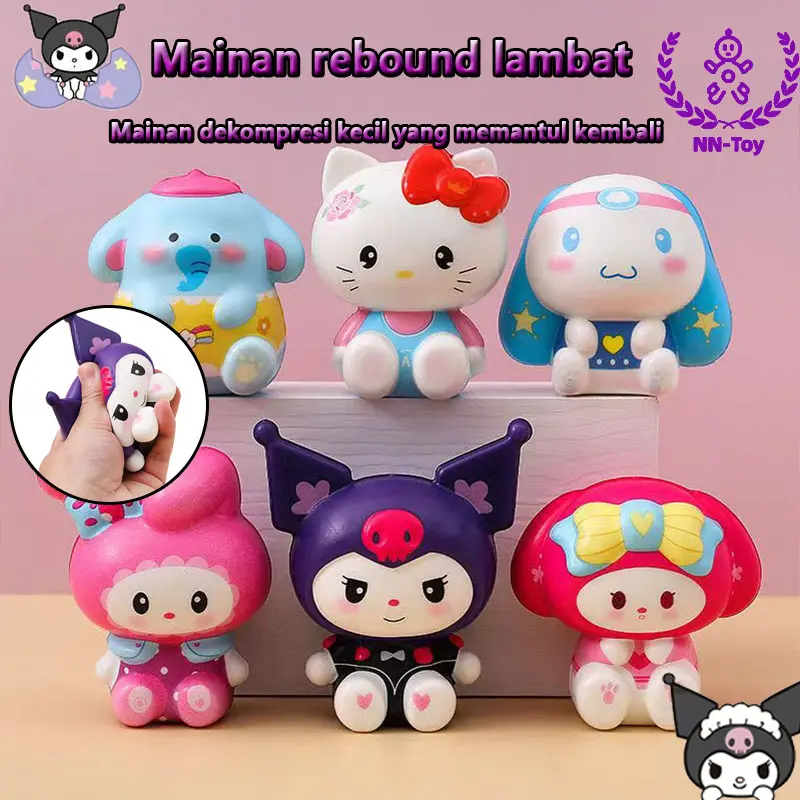 Squishy karakter raksasa lucu Squishy Super Lambat Squishy mainan Sanrio Kuromi Lotso Toys