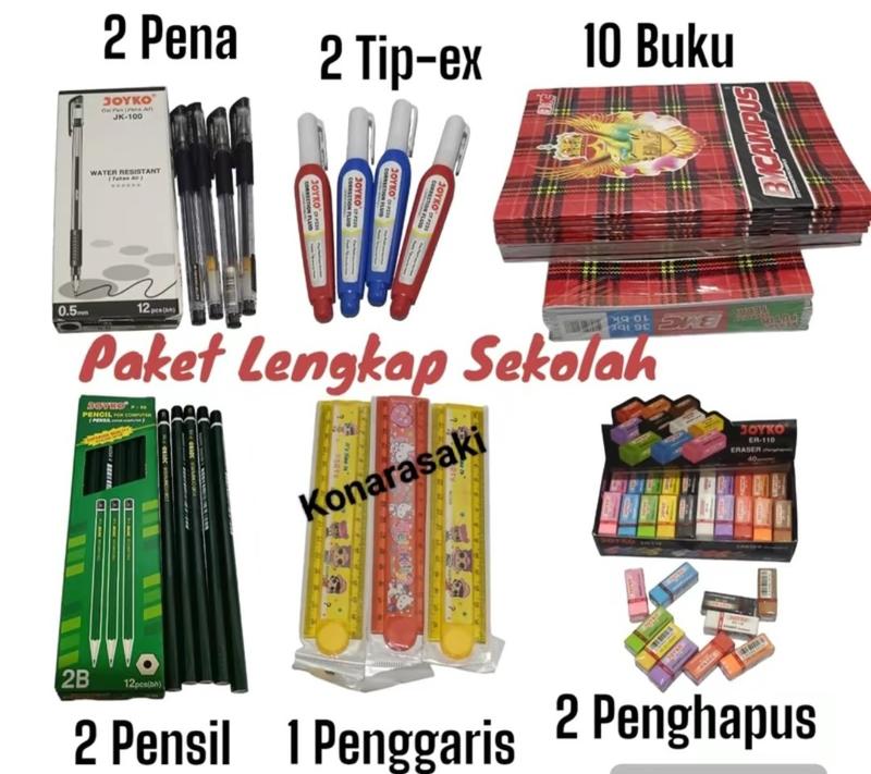 Product Introduction of (PROMO) PAKET LENGKAP 1 PACK ISI 10 PCS/5 PCS BUKU FREE PULPEN, PENSIL, PENGHAPUS,BUKU TULIS BMCAMPUS 36 LEMBAR TERSEDIA ISI 10 DAN 5 BUAH BUKU Sekolah 1