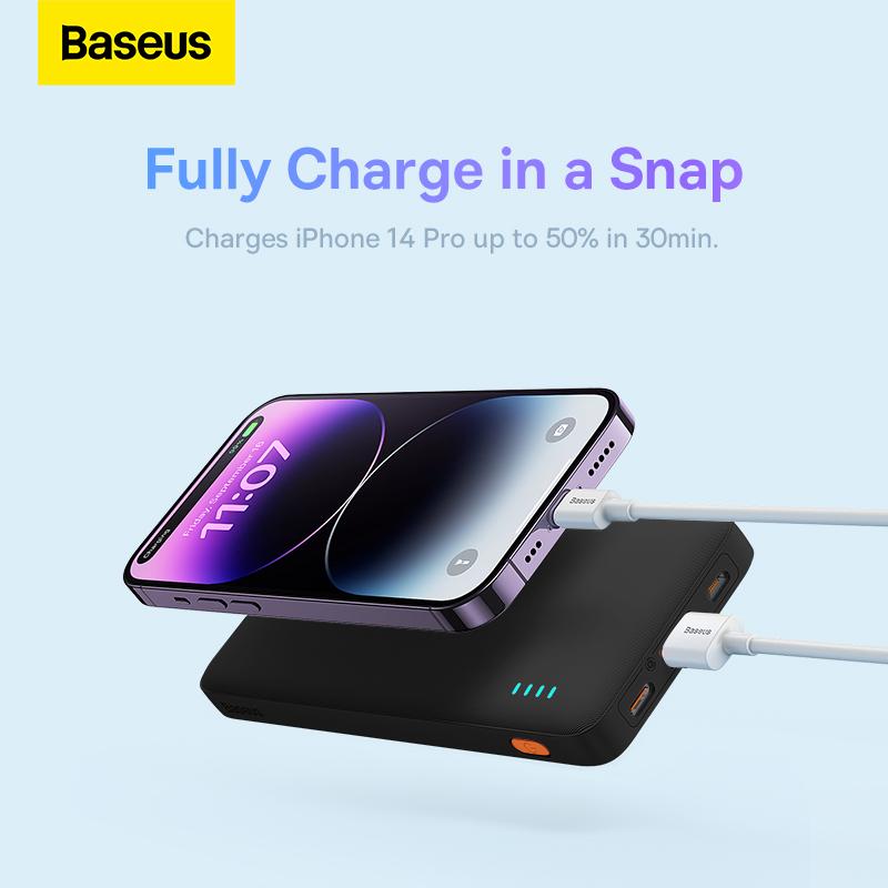 Baseus Airpow Fast Charge Powerbank 10000mAh 20W - White/Black 3