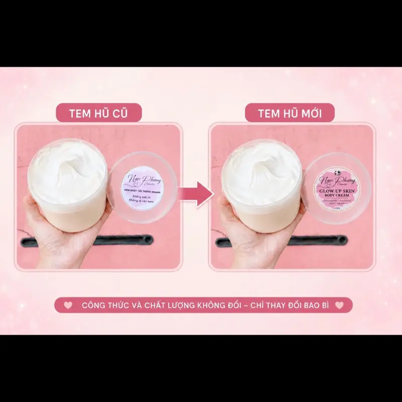 KEM BODY GLOWUP SKIN. TAY M ẠNH ( Không bnl) , Không Bết Rít , Không Lộ Vân Dưỡng Body