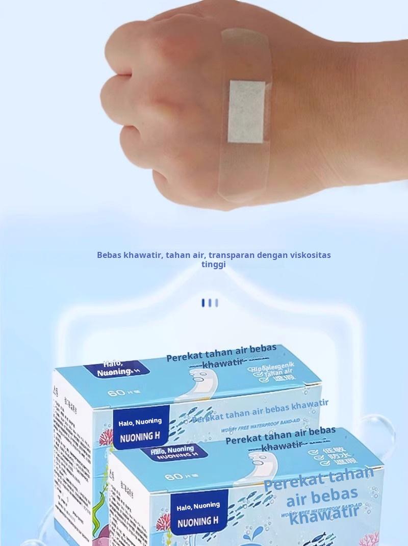 60 perban hemostatik medis transparan, tahan air, dan dapat bernapas