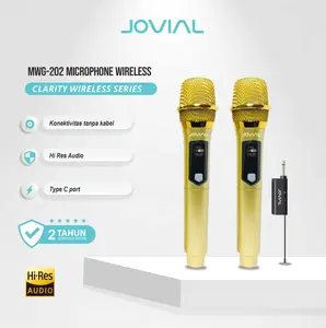 Jovial Mikrofon Wireless Karaoke Professional UHF Microphone Dynamic Garansi 2 Tahun Original