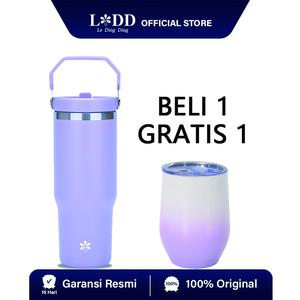BELI 1 GRATIS 1-Paket Couple Botol Minum Aesthetic Tumbler 450ml Stainless Tumbler Tahan Panas Dan Dingin bawa keluar + penggunaan didalam ruangan