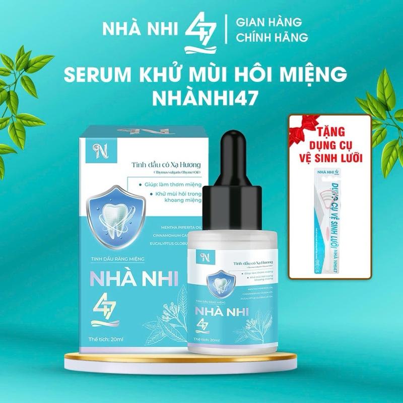 CHÍNH HÃNG 20ML -TẶNG CẠO LƯỠI - SERUM Khử Mùi Hôi Miệng NHÀ NHI47 Xịt Miệng dạng Serum - Hàng chính hãng tinhdauthommieng viem loi thơm mồm xịt thơm miệng