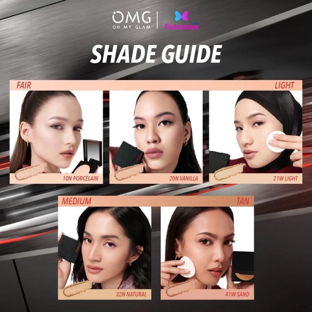 FUFUMISE | OMG Oh My Glow Cover Last Two Way Cake | 3 Shades | TWC Bedak Padat Coverlast Powder Waterproof Compact