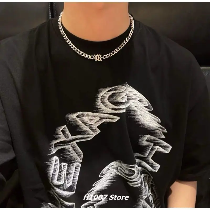 Kalung Ester Pierre HipHop kalung Rantai School Boy Pria Wanita Unisex Titanium Asli 5