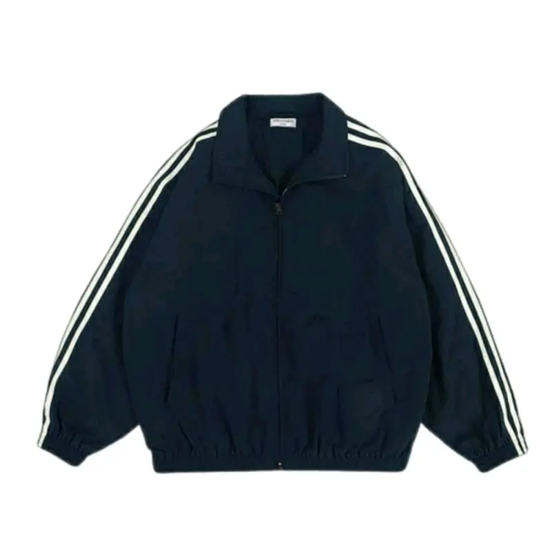 jaket & mantel Jaket Track Distro Windbreaker Parasut Shoft - Pria Waterproof Casual Keren Simple varsity jacket outfits bomber vintage Nyaman Outdoor premium Hitam Sporty twist perasut 2