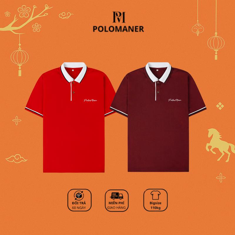 Tết 2026 COMBO 2 ÁO ÁO THUN POLO NAM LE01 Cổ Bẻ Phối Viền Họa Tiết Sang Trọng Chất Liệu CVC Thấm Hút Tốt Có Bigsize - Polo LE01