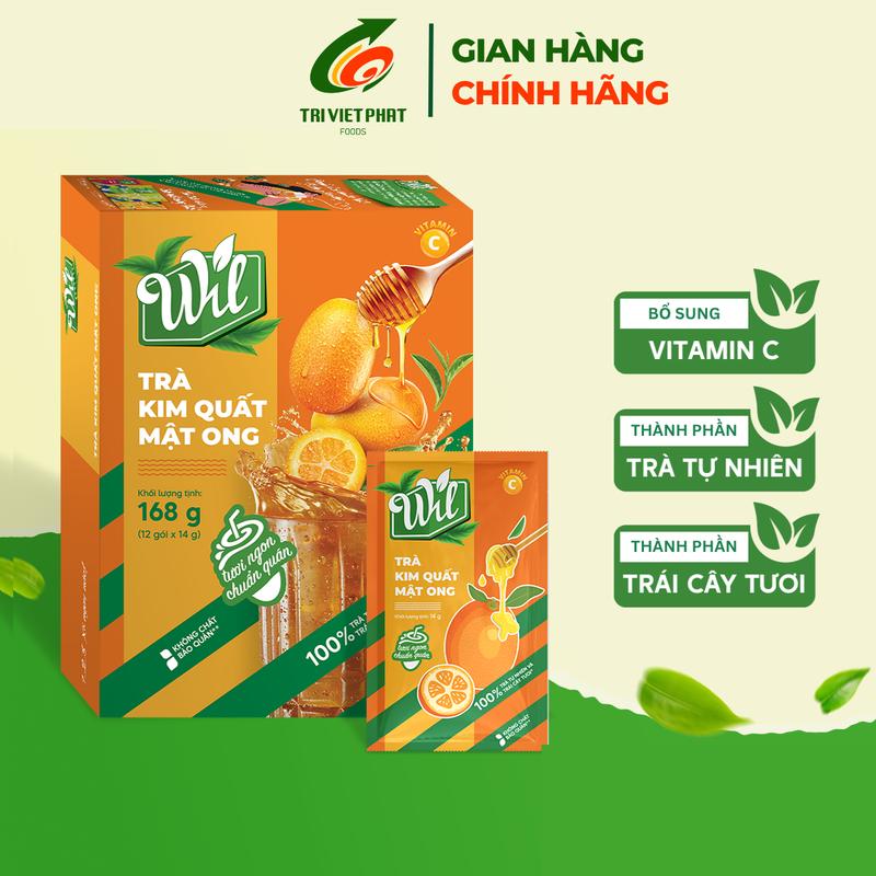  Trà kim quất mật ong wil hòa tan trà tắc mật ong hộp 168g  12 gói x 14g  