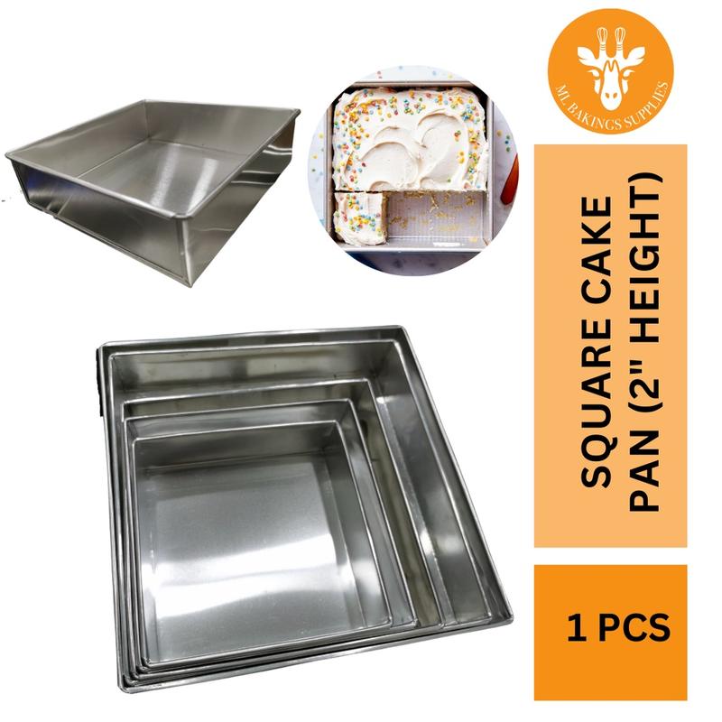 [READY STOCK] Square Cake Pan (2 inch height) Handmade Aluminium ...