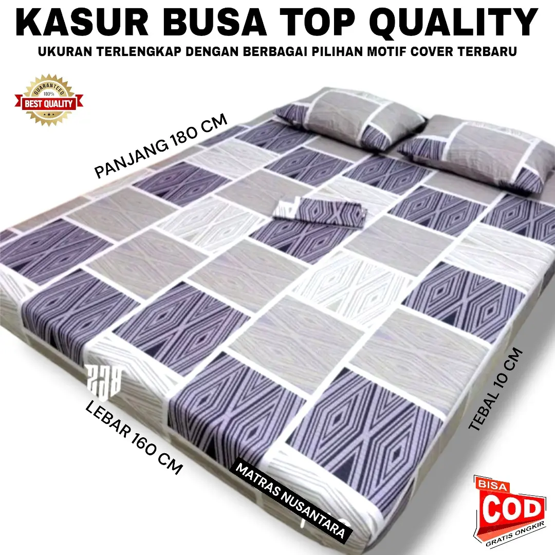 Kasur busa muat 4 orang uk 180x160x10 cm