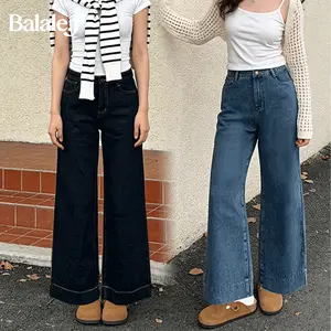 Balale.j Celana Jeans Panjang Wanita Baggy Jeans Wanita Kekinian Longgar Kulot Jeans Highwaist Celana Jeans TY178