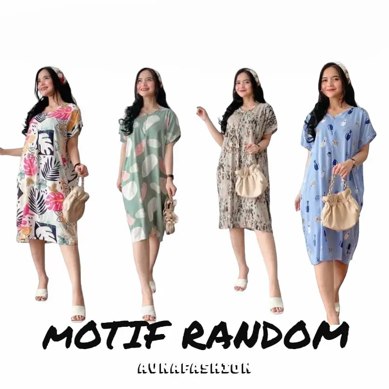 Paket Hemat Daster Rayon 100 Ribu Dapat 3pcs - Bahan Rayon Viscose Dress Wanita Bumil Motif Pendek Busui cuci kering plus size gaun malam 0