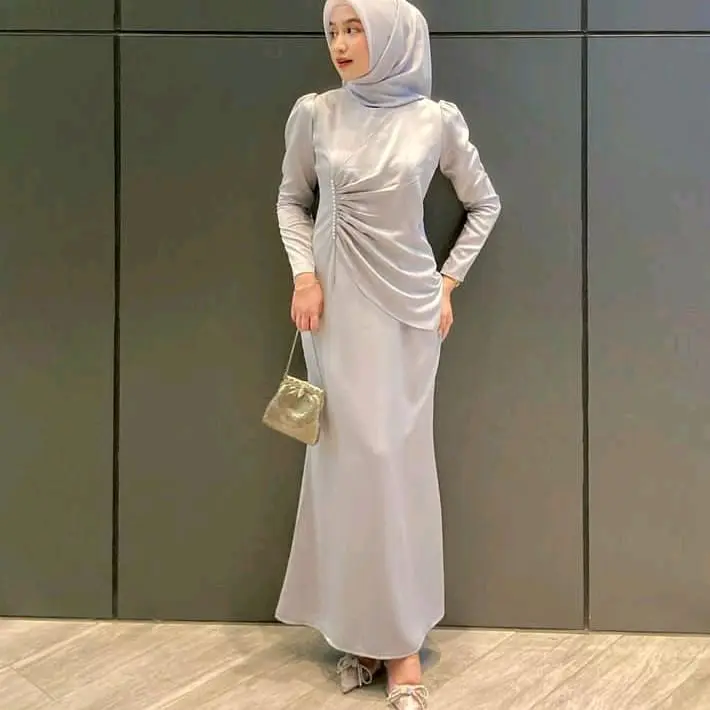 Dress kerut kondangan wanita murah baju pesta wisuda perpisahan ootd bridesmaids