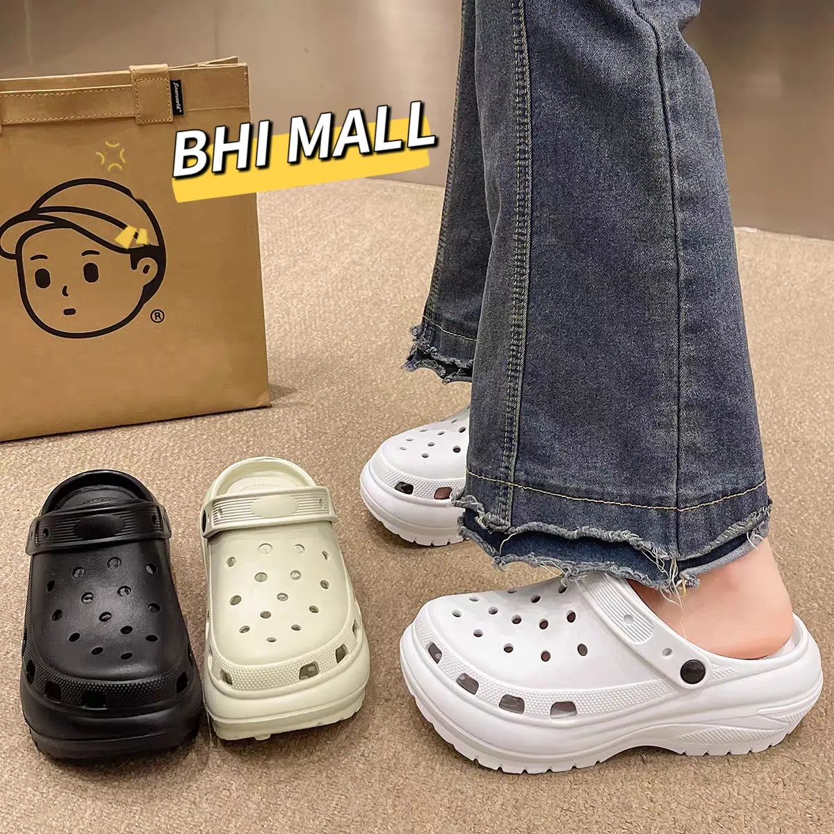 [ASFER] Sandal Baim Wanita Sandal Fuji Korea Sendal Kodok Wanita Premium Ringan Empuk EVA