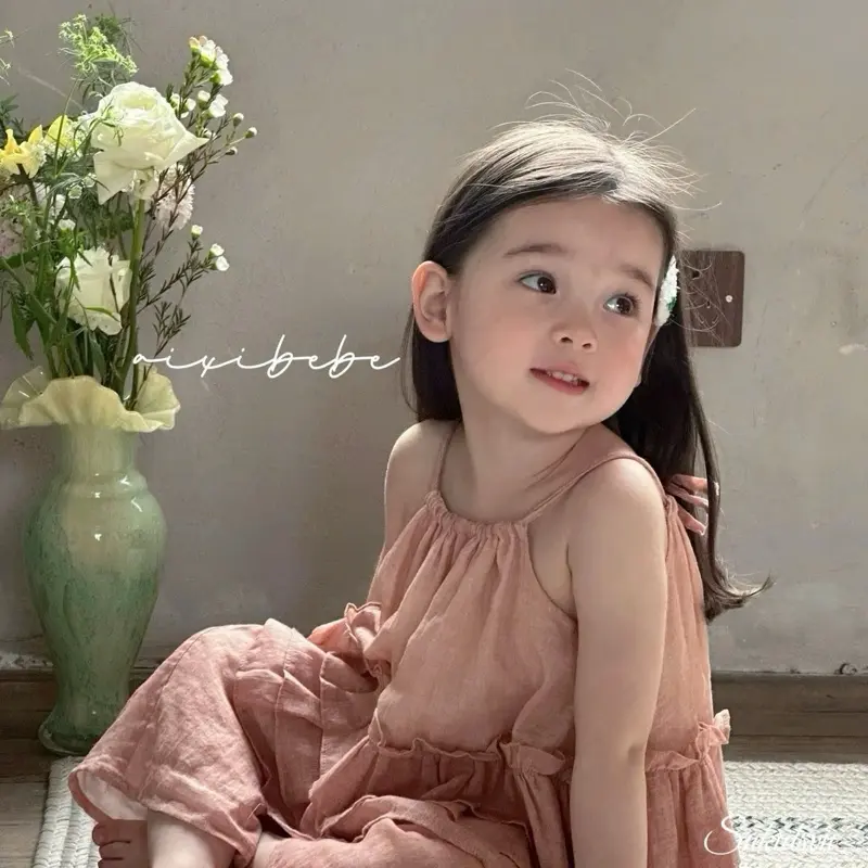 (8-20kg) set bộ đũi 2 dây sát nách mềm màu tươi mát đi biển đi chơi bé gái