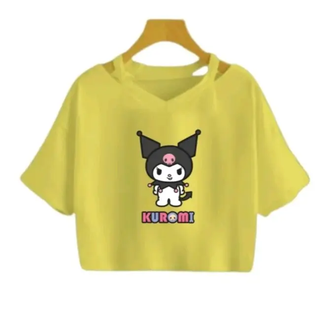 Baju Atasan Anak Perempuan Motif Kuromi Untuk Usia 4-12 Tahun - Fashion Kaos Red Tops 3