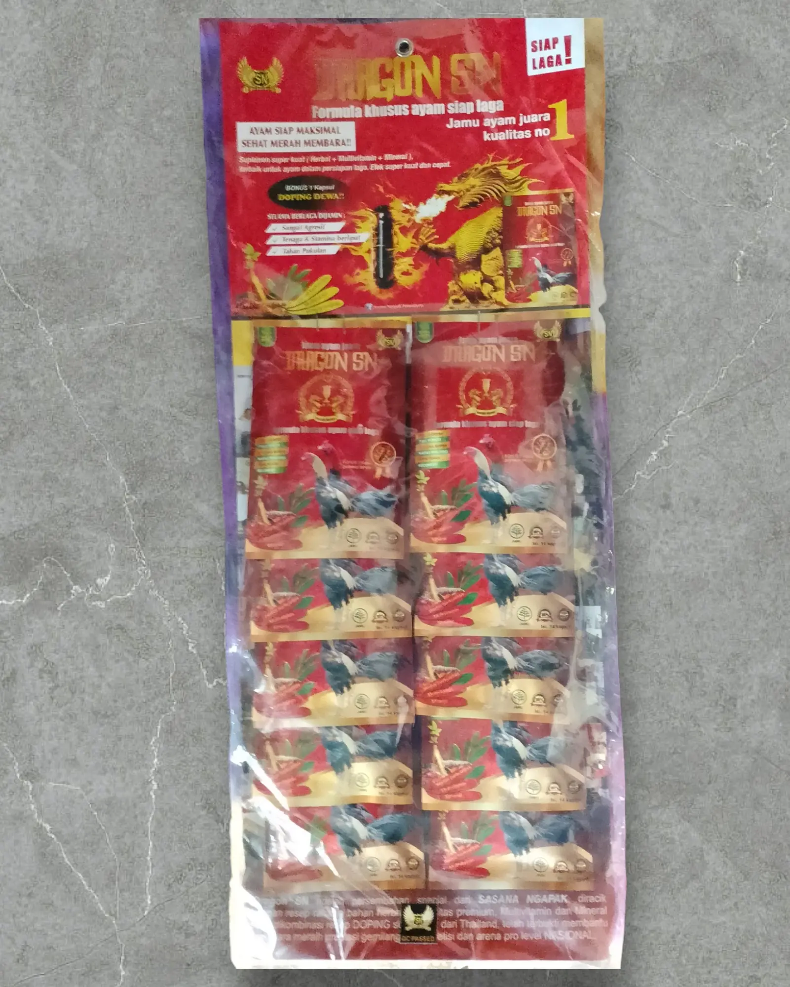 Jamu Obat Ayam Jago Aduan Dragon SN 1 renteng