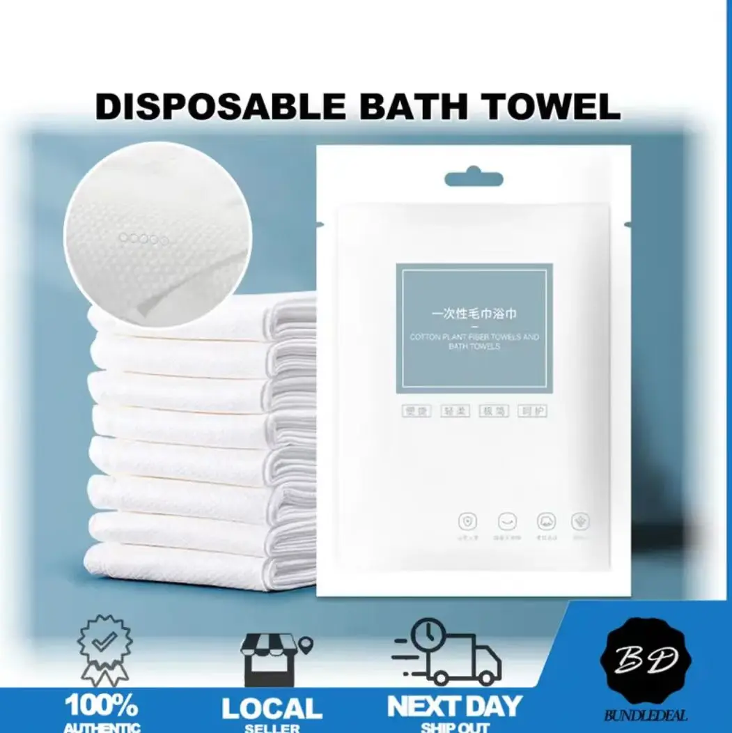 [SG Stocks]Disposable  Bath Towel 70X140cm /Soft High Water Absorbent Spa Salon Quality Softness portable travel bath towel Disposable Towel And Bath Towel Set For Hotel Amenities, Travel, And Business Trips