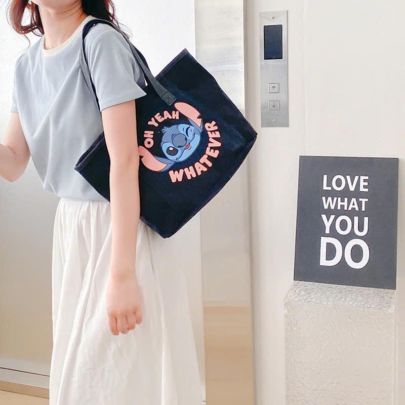 Túi Đeo Vai, Túi Tote Vải Canvas Đi Làm Đi Học Đi Chơi ,Túi Xách Đeo Vai Nữ, Túi Form To - KT 39x25x15cm 5