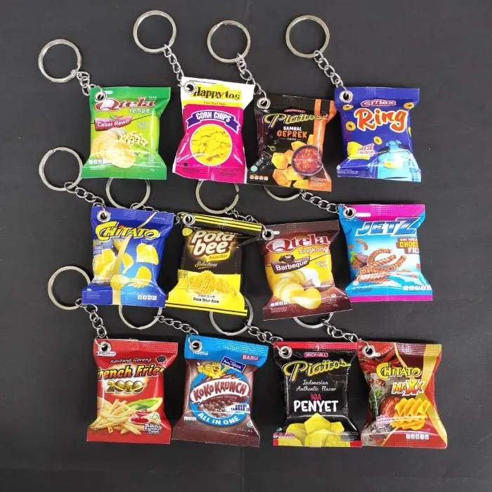Gantungan Kunci Snack Motor Mobil Custom Unik Anime BTS Lucu Ganci Snack Nct Akrilik Boneka Murah dan Minuman Grosir Bisa Pilih Miniatur 1kg Souvenir Chains 1