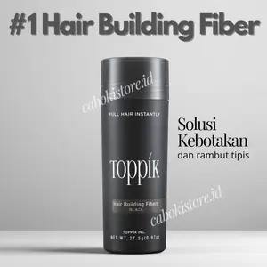 Toppik Premium Hair Fiber Toppik 27.5 GRAM Hitam & Cokelat Tua Solusi Rambut Tipis Rontok 100% Organik Natural