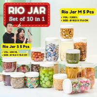 Gambar Cpm paket toples rio jar 10 in 1 (S5 dan M5) toples bening cantik /toples lebaran - rio  s5 dan m5 ungu dari CPM Shop_NEW Kota Tangerang 3 Tokopedia
