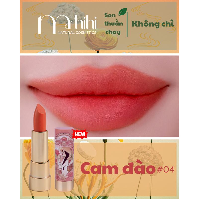 No.04 CAM ĐÀO - DẠNG THỎI - SON LÌ - SON THIÊN NHIÊN KHÔNG CHÌ M.HiHi