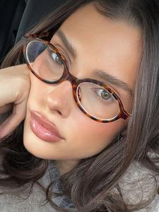 Lentes de Marco Ovalado Vintage, Lentes que bloquean Luz Azul para Mujeres y Hombres, Lentes de Moda para el Trabajo, Decoración de Ropa Diaria, Perfectos para Uso Diario de Estudiantes