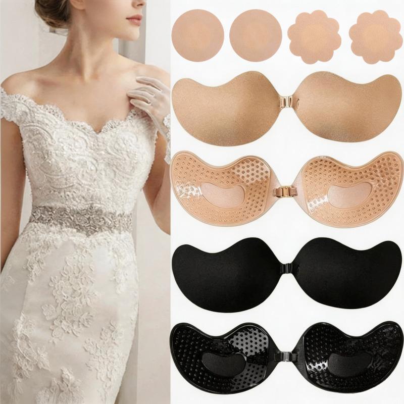 2 Chiếc Áo Ngực Silicone Áo Ngực Không Dây - Lưới Thoáng Khí Nâng Đẩy Bám Dính…