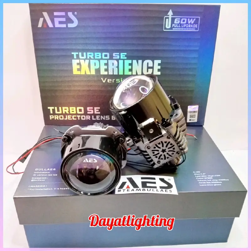 Biled Aes Turbo Experience Version2 | projector lens 2,5 inch Upgrade 70 watt Original Aes Harga Sepasang komplit 2