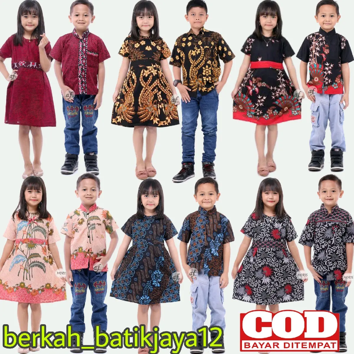 batik couple | batik anak cewek cowok | kemeja batik anak laki-laki | dress batik anak perempuan Baju Katun