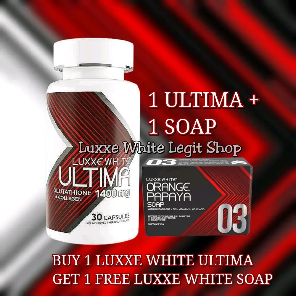 luxxe white ultima glutathione collagen Authentic Enhanced (1 Bottle-60 Capsules) & Luxxe Renew -8 Berry Extract (1 Bottle-60 Capsules) Set : Health & Household Luxxe White ULtima (30 CAPSULES)