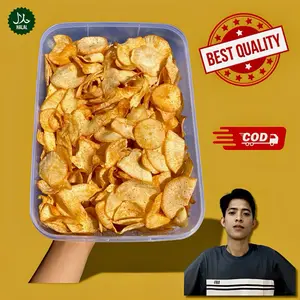 Keripik Singkong Bumbu Atom Aida Asin Gurih Pedas Best Quality Halal COD Camilan Food Snack Kripik Usus Halal Snack Jajanan Kekinian Cemilan Makanan