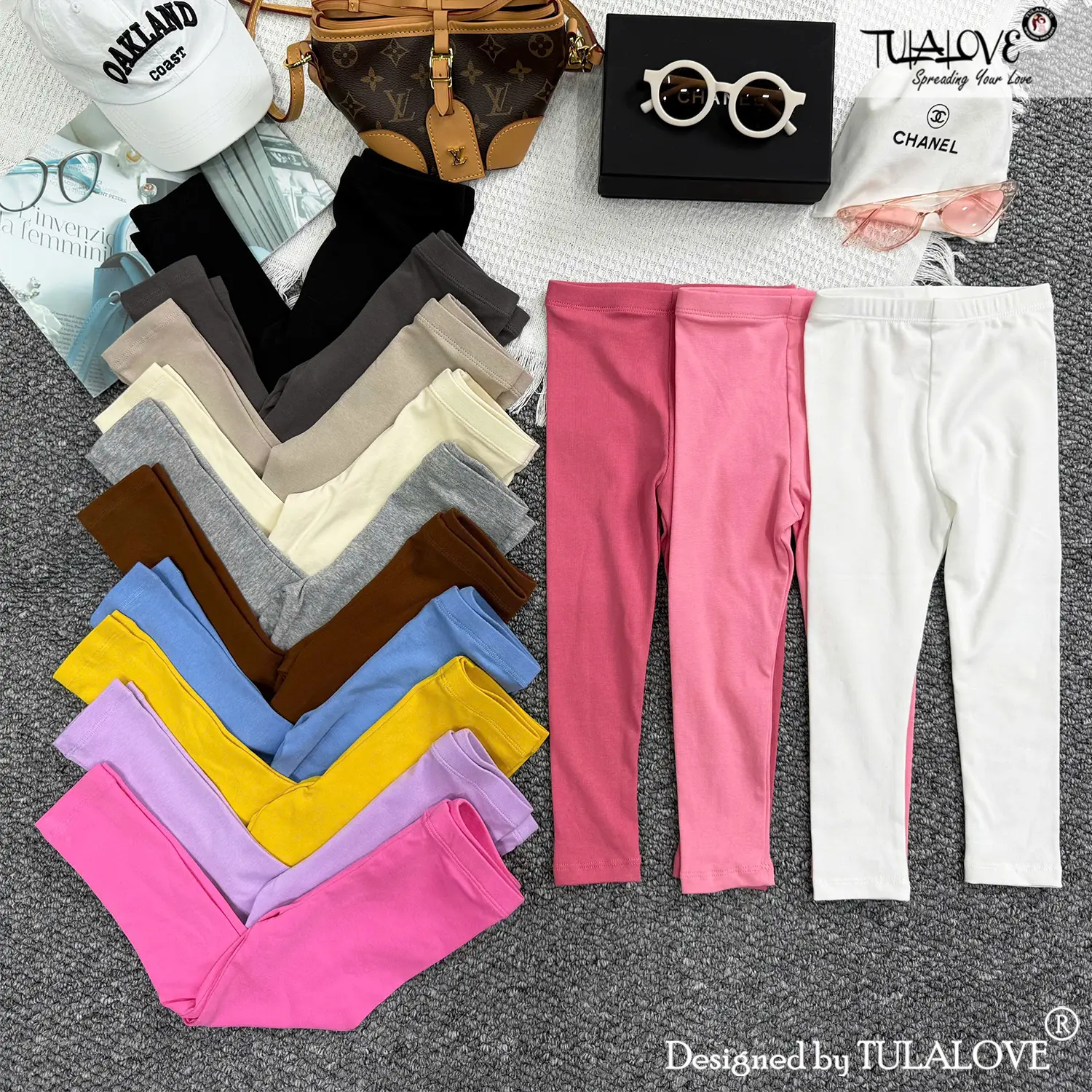 Quần Legging Dài Bé Gái Vải Zip Chất Lượng Cao Co Dãn