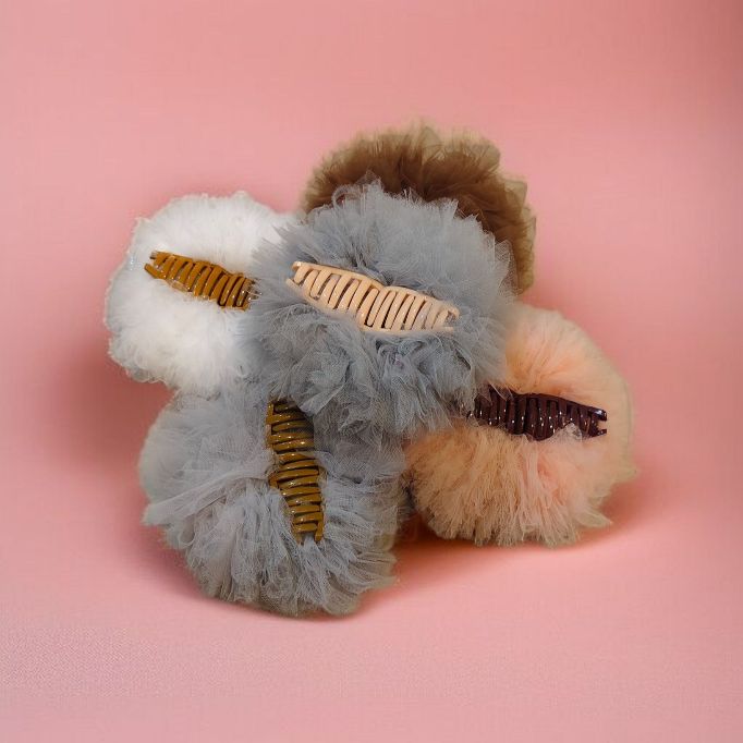 Jedai LiLi Jumbo ikat rambut jepit premium cemol cepol hijab aksesoris rambut jepit besar tile tulle