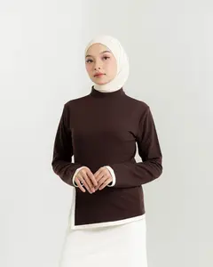 Nola Blouse List Putih Belah Samping Bahan SnowRib Orimoza Nola Blouse Original