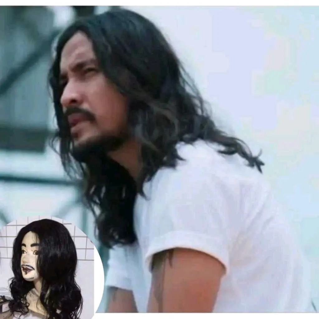 WIG PRIA PANJANG KRITING/WIG FASHION EROPA DAN AMERIKA/RAMBUT PALSU PRIA GONDRONG