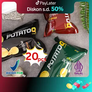 PROMO CUMA HARI INI POTATO Q 20PCS TURUN HARGA CUMA 30RIBUAN SAJA SNACK CEMILAN RUMAHAN ANEKA RASA terbaru dan termurah Rumput Laut Bbq