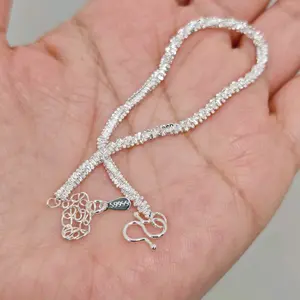 S9999 Gelang spiral murni white only 15-18cm