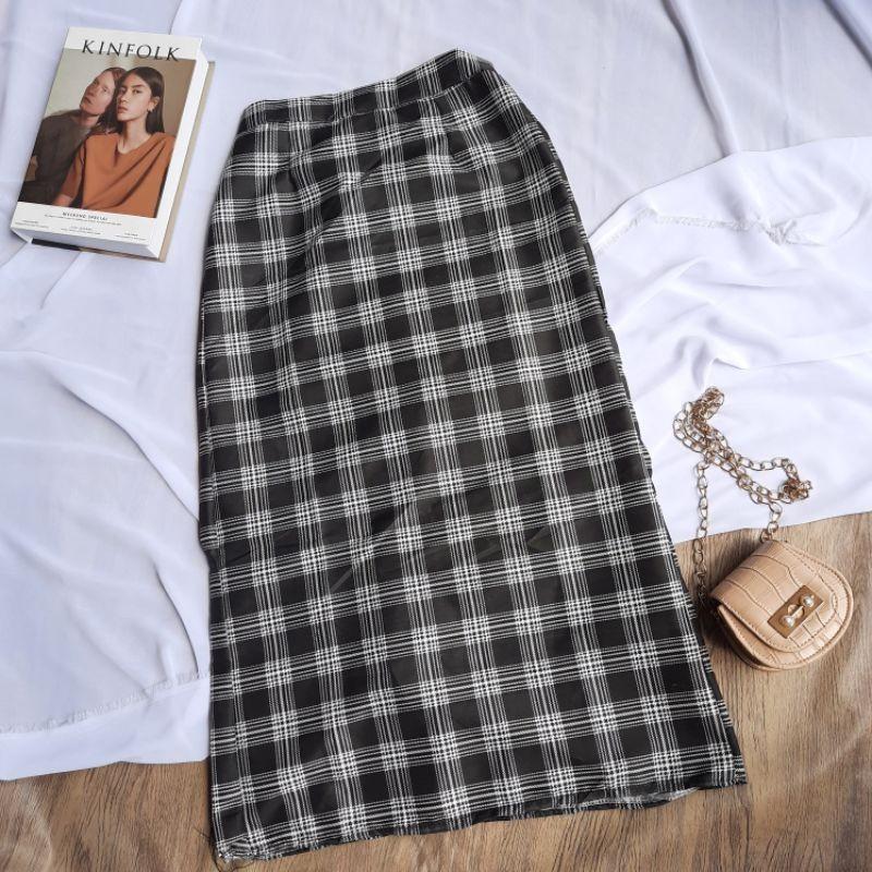 Rok span tartan korean look 3