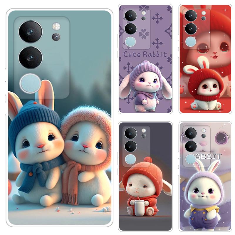 For Casing VIVO V29 V29 Pro 5G Cartoon Cute Rabbit Soft Silicone ...