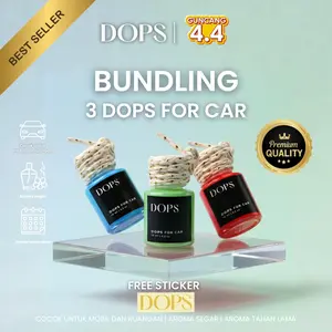 Bundling 3 pcs DOPS For Car – Parfum Mobil Gantung Mewah Non Alcohol | Wangi Premium Tahan Lama | FREE STICKER