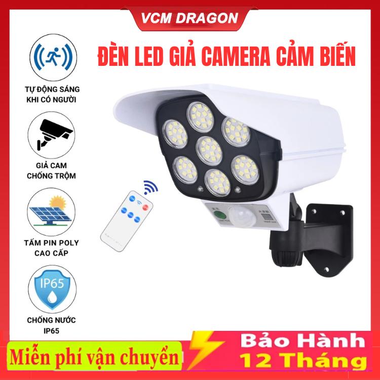 Đèn Năng Lượng Mặt Trời Giả Camera Chống Trộm , Chống Nước , Có Điều Khiển Cảm Biến , Tiết Kiệm Điện